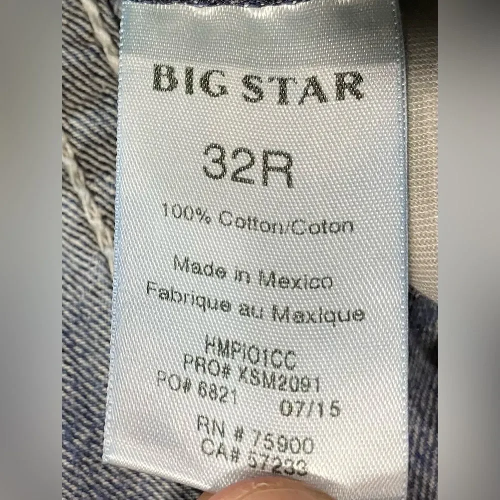 Big Star Pioneer Bootcut Jeans Men’s 32R (32x31) Medium Wash EUC
